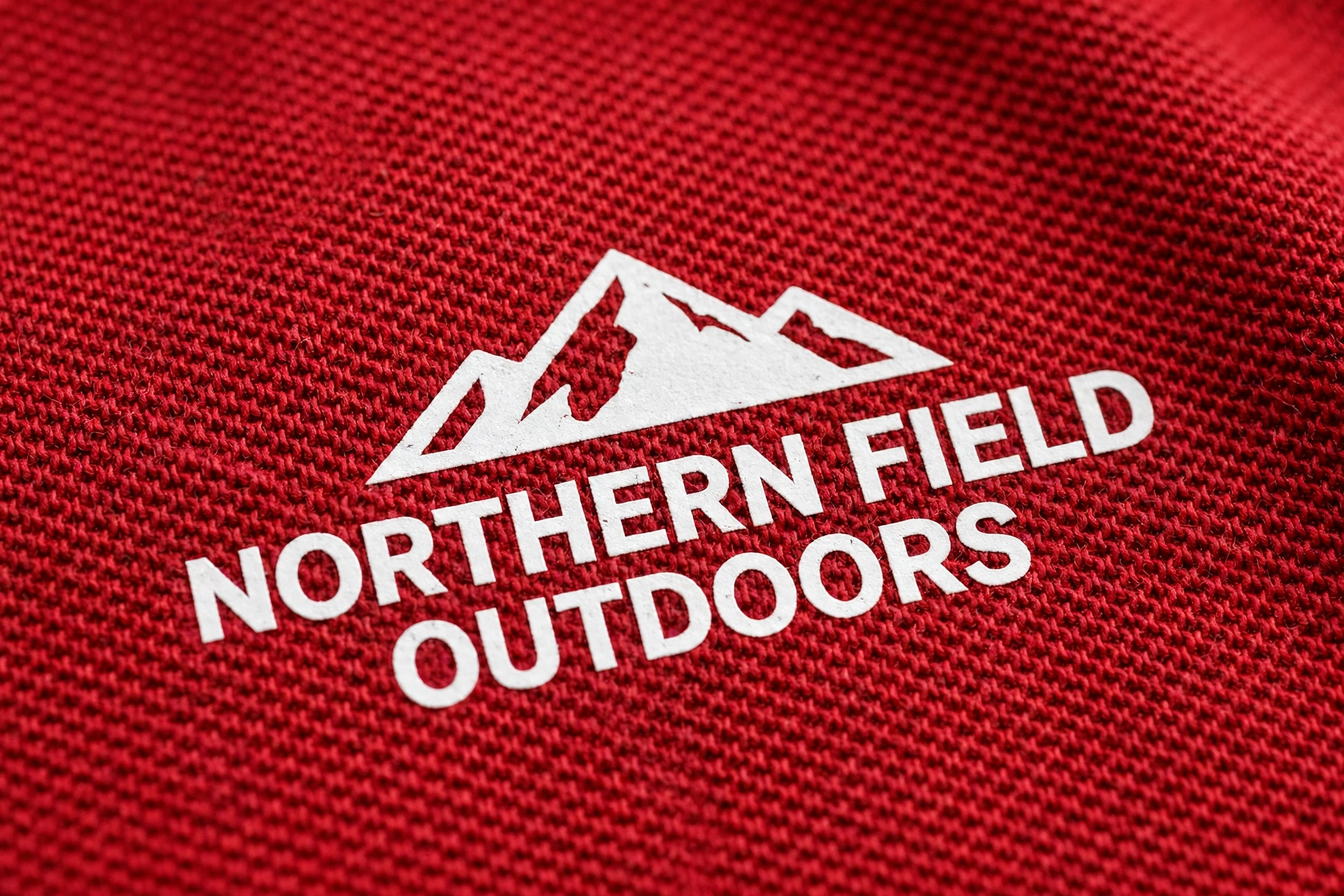 Close up of custom logo embroidery
